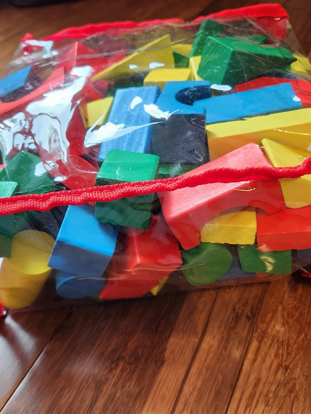 Melissa & Doug Wooden Colorful Building Blocks Montessori STEAM Kids Toy